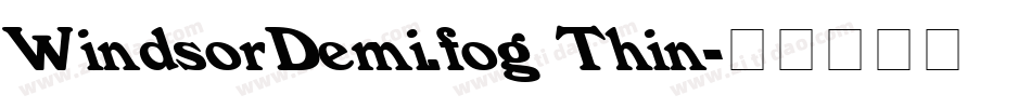 WindsorDemi.fog Thin字体转换